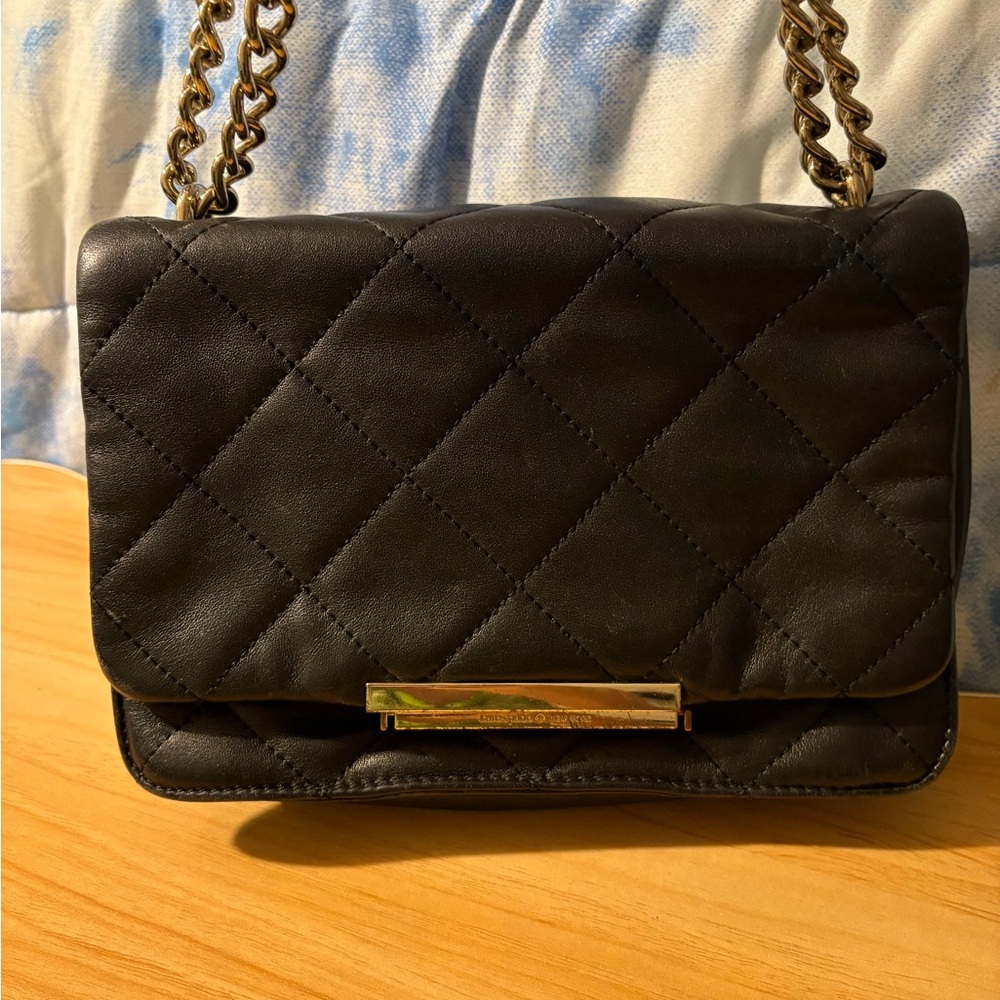 Kate Spade Black Quilted Leather Crossbody Bag